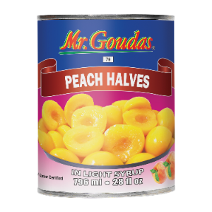 MR GOUDAS PEACH HALVES  279